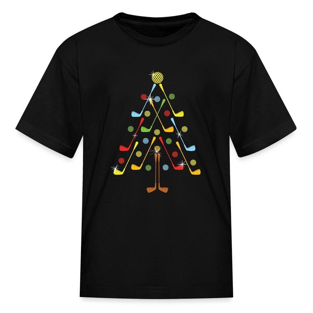 

Christmas Golf Tree Golf balls and Golf clubs Kid s T-Shirt XL