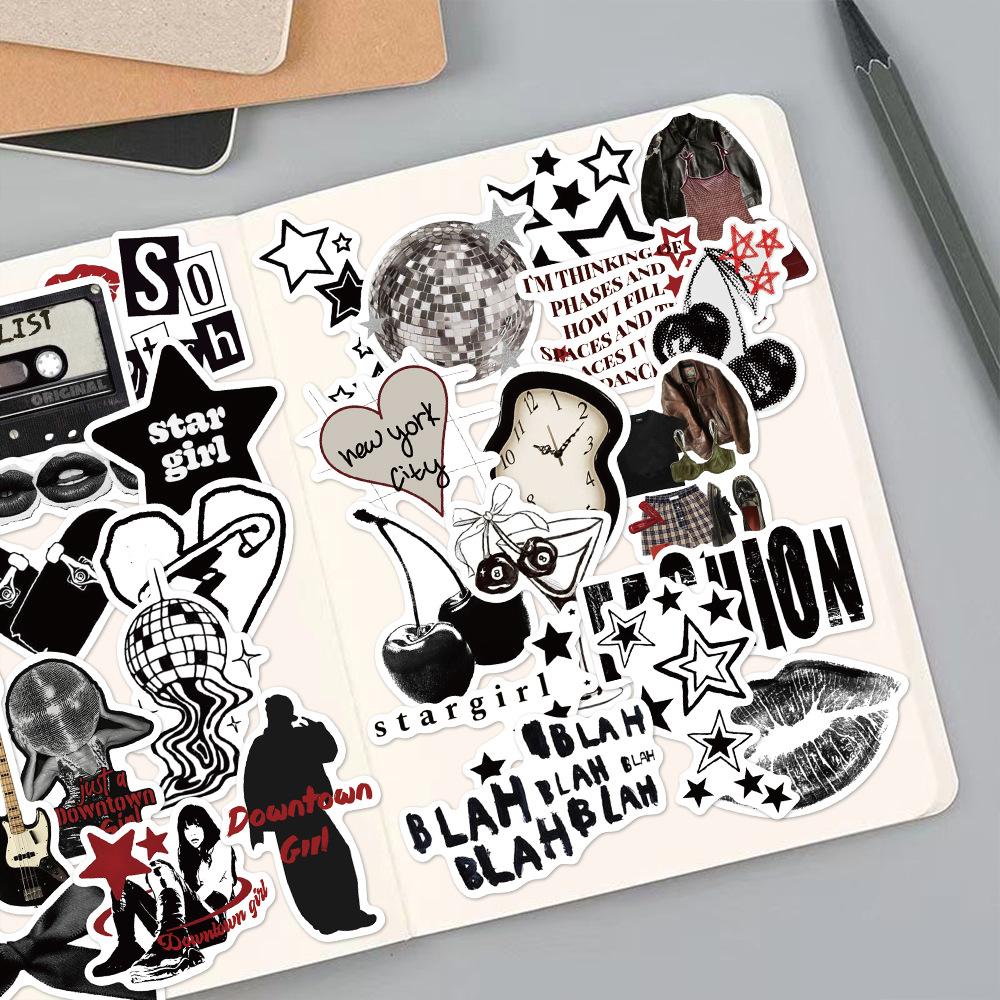50Pcs/Set Downtown Y2K Girls Art Series 03 Waterproof Stickers DIY Fashion Doodle Decals Stickers