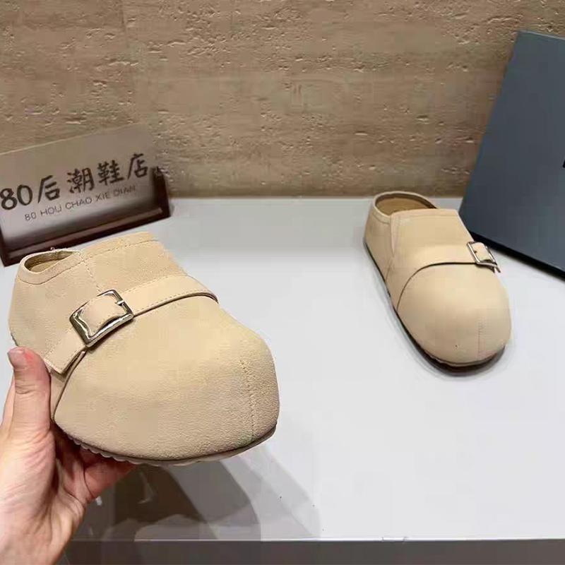 Fashion Flats Platform Women Mules Shoes Slingback Suede Slippers Casual Dress New Sandals 2025 Summer Fashion Classic Chaussure Femme