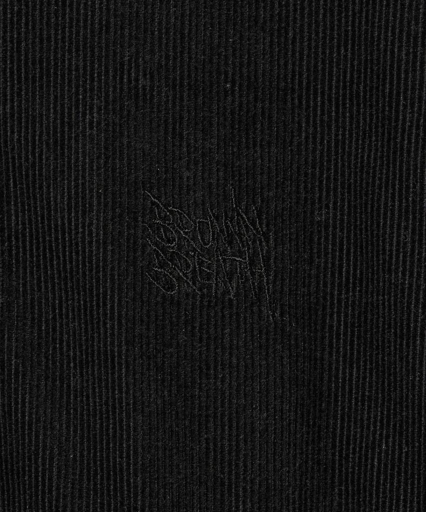 Brownbreath Everyday Corduroy Hood Zip Up - Black