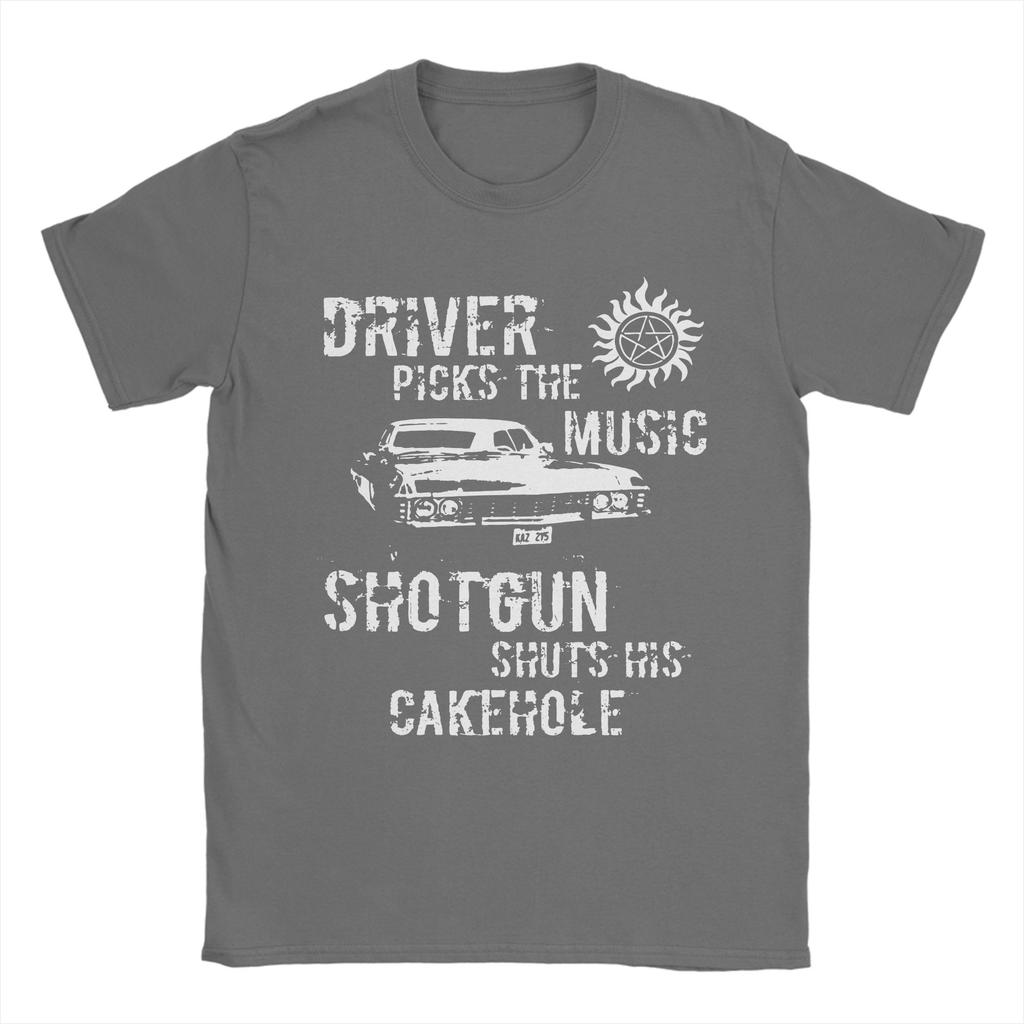 Mens TShirt Driver Picks the Music Supernatural Casual Cotton Tees Short Sleeve T Shirts O Neck Tops Summer