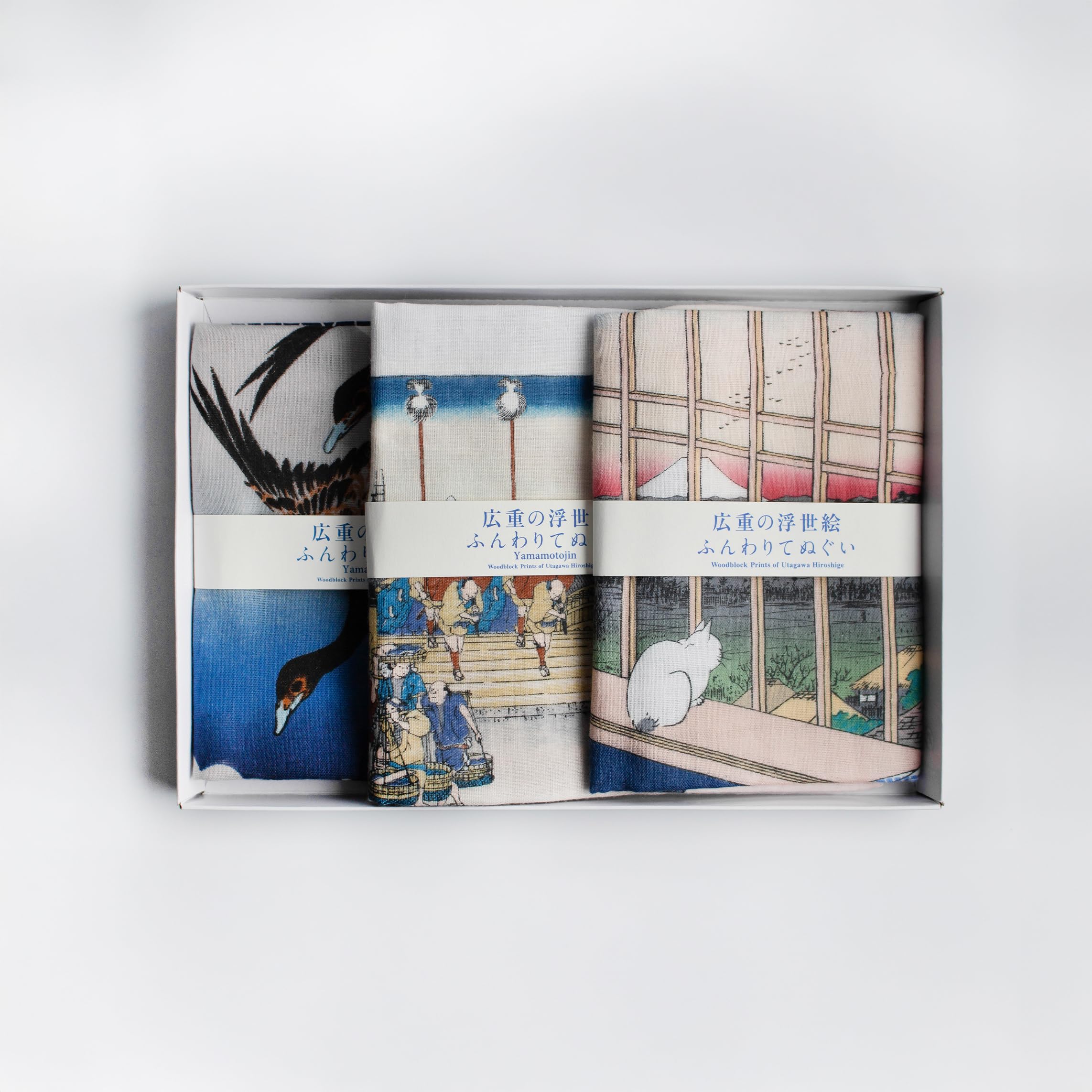 

Набор из 3 махровых полотенец Yamamoto Jin Shoten из двойной марли «Мир Хиросигэ. Марки» (официальный) -