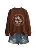 Women's European Autumn/Winter Round Neck Long Sleeve Hoodie