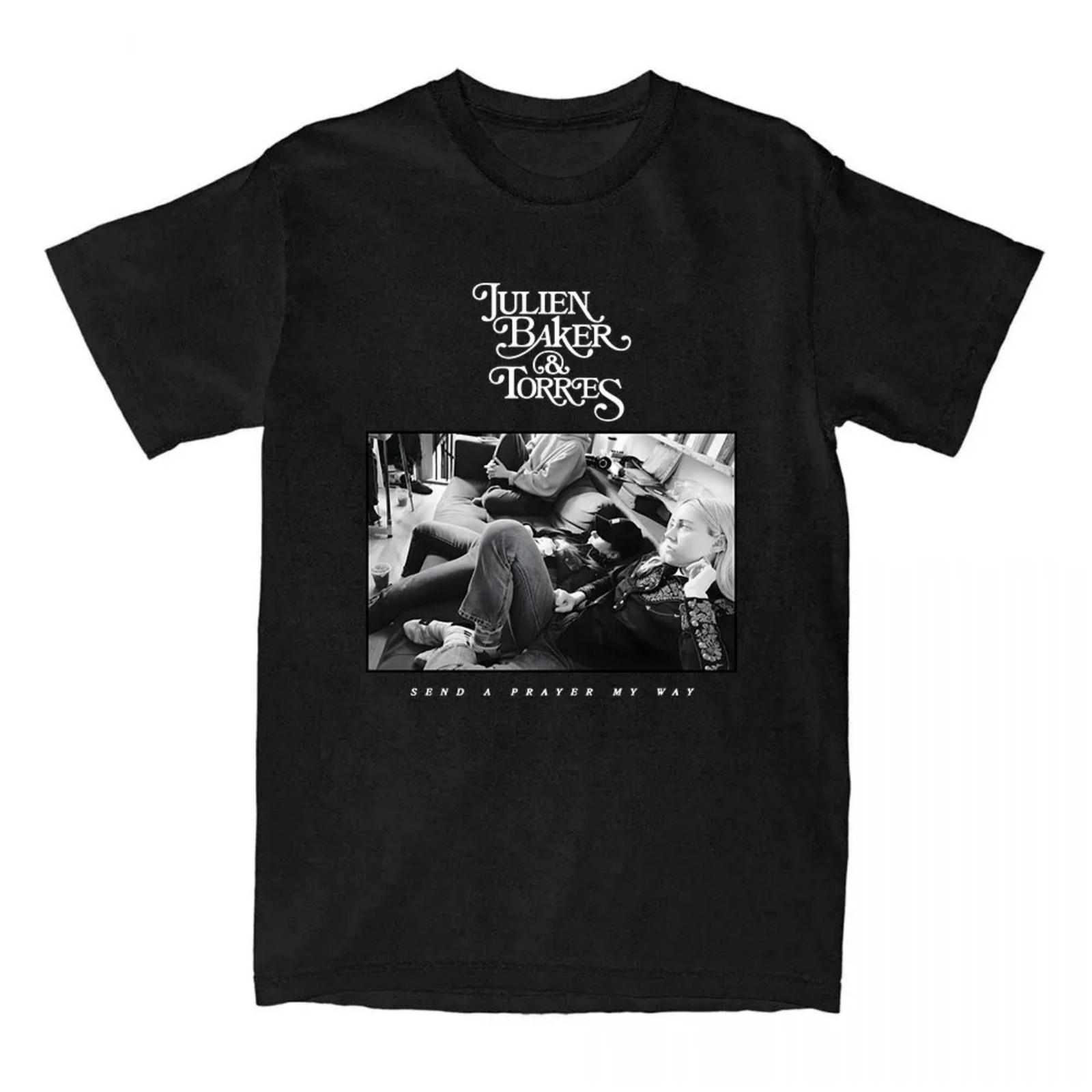 Julien Baker & Torres Send A Prayer My Way Album T-shirt Summer Cotton Short Sleeve Tshirts Music Country Duo Printing T Shirts1 S