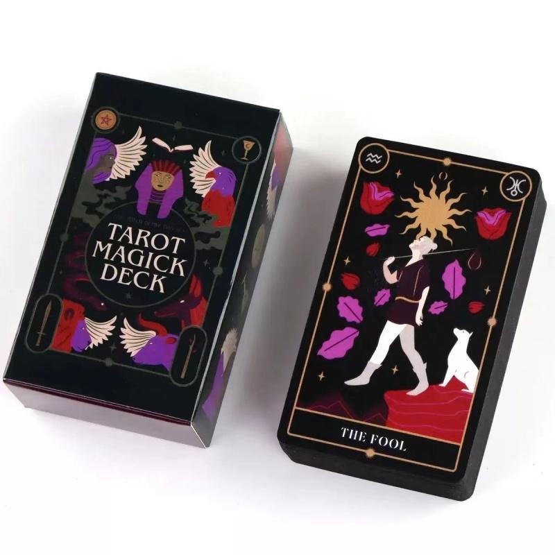 78Pcs Longest Dream Tarot Card Set Divination Tool With Detailed Guidebook Colorful Frame Fortune Telling Cards