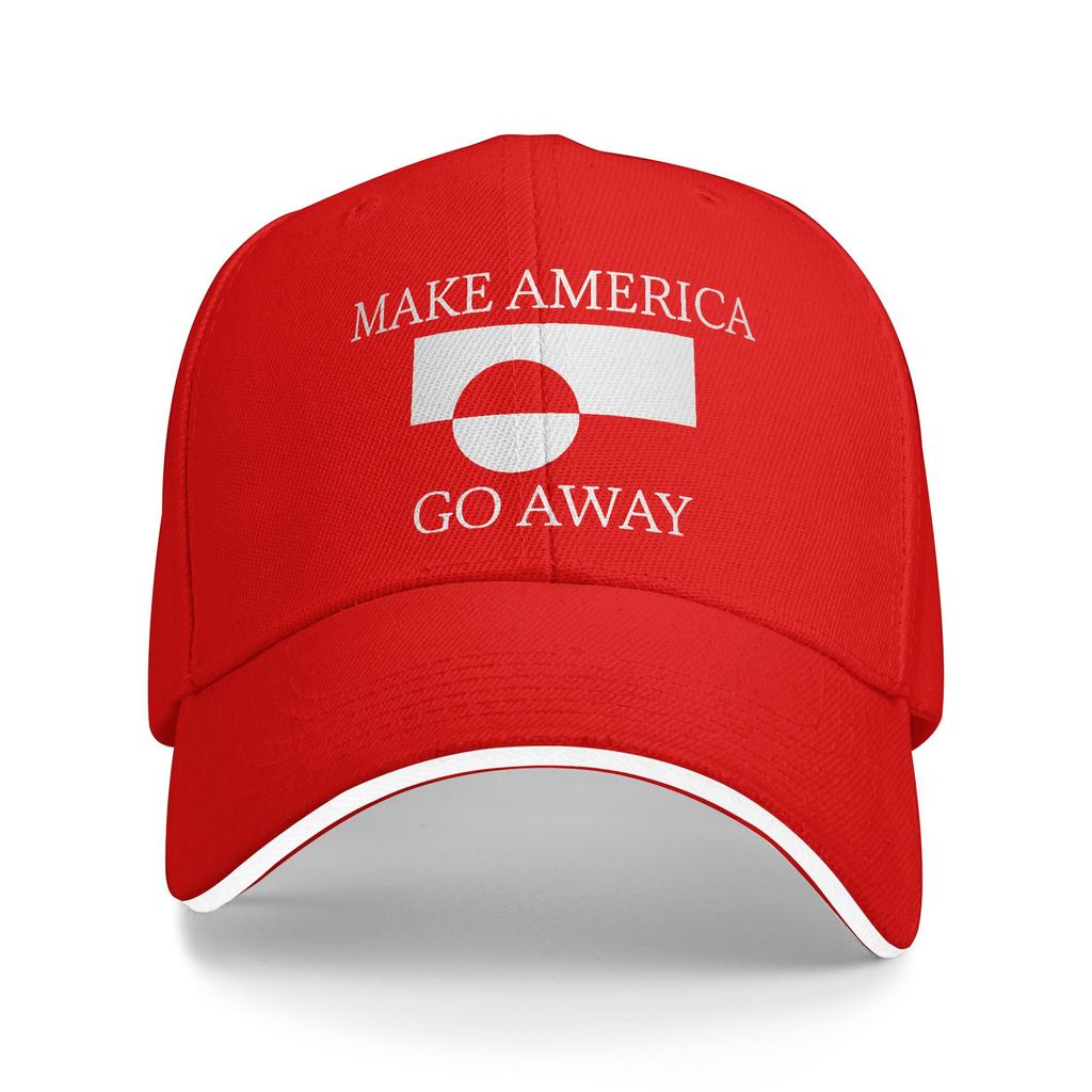 MAGA Grönland Make America Go Away Sandwich Kappen Sport Baseballkappen für Erwachsene Hüte Verstellbare Polyester Sportkappe Winterkappe