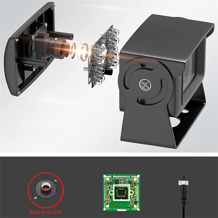 1Pcs 4Pin 720P AHD RV Truck Trailer Rear View Back Up Camera IR Night Waterproof