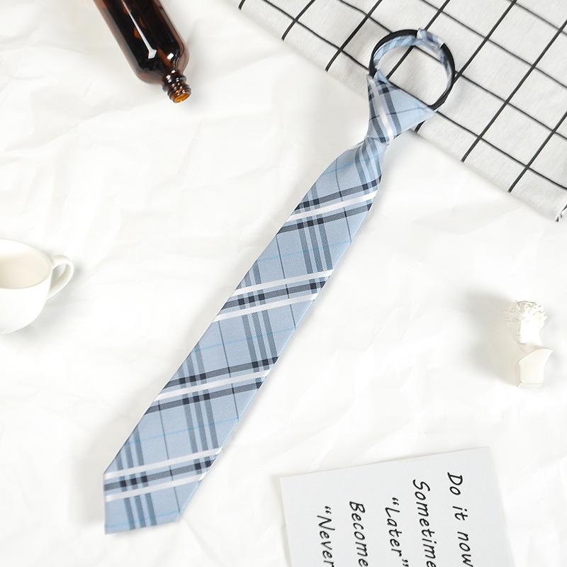 Японская клетчатая рубашка в стиле колледжа jk lazy free и галстук женские аксессуары dk student casual галстук на молнии