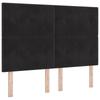 Box Spring Bed with Mattress Black 140 X 190 Cm Velvet