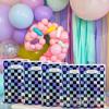 Chessboard Laser Rainbow Theme Party Supplies Gift Bag Aluminum Film Birthday Decoration Gift Bag Candy Tote Bag