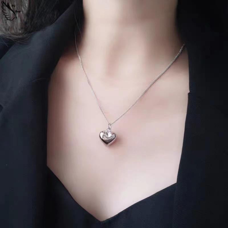 Hjärthänge Halsband Flickhjärta Hängen Halsband Kärlekshänge Halsband Kärlekshalsband Titanstål Material Smycken