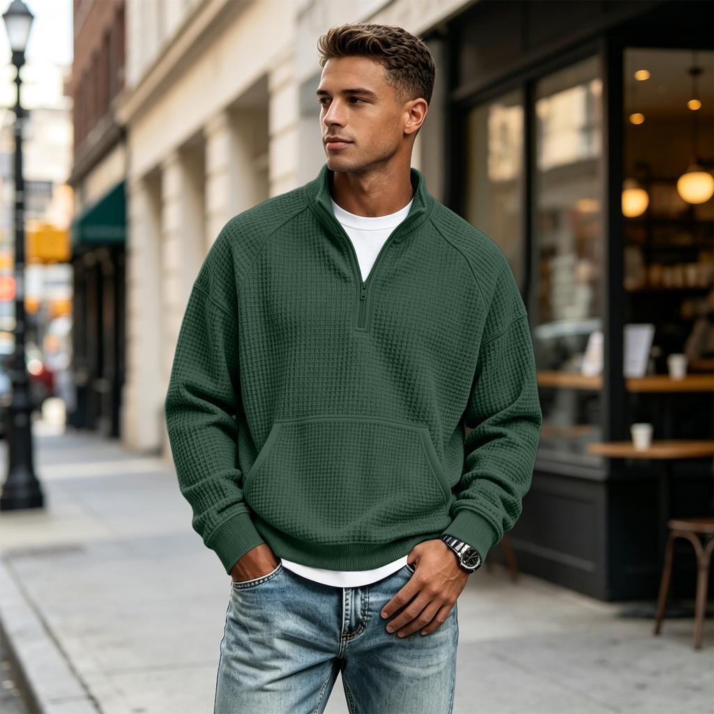 Herren Pullover mit Strickkragen für den lässigen Alltagsgebrauch