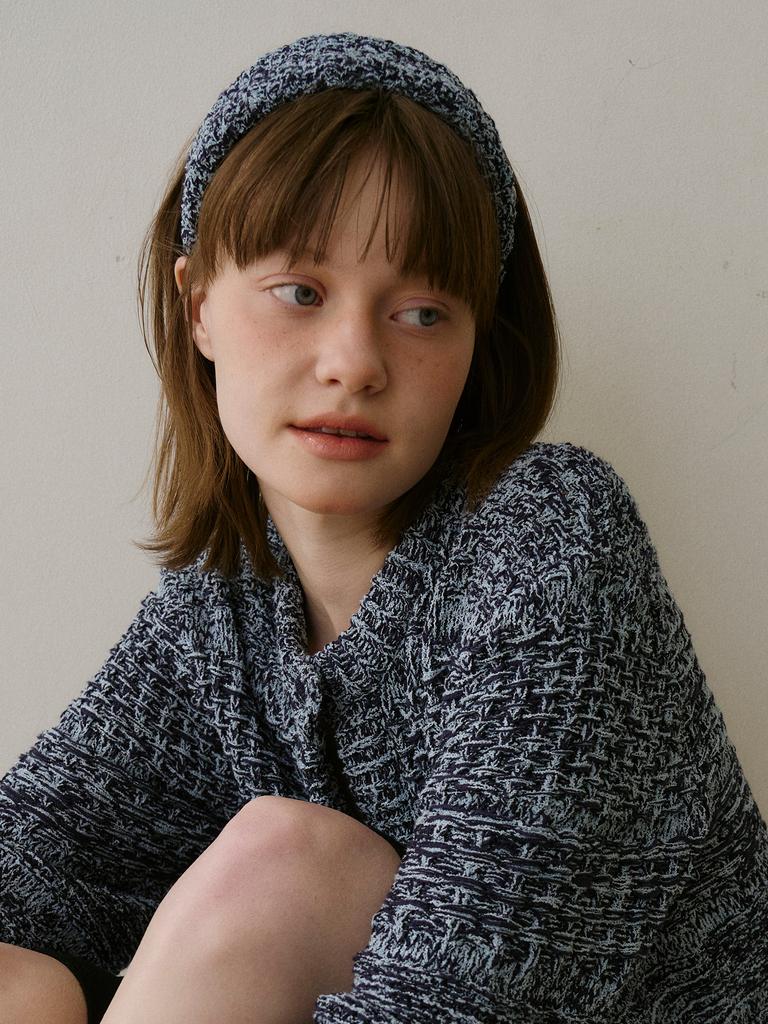Tinknit Cotton Crown Knit Headband_Blue