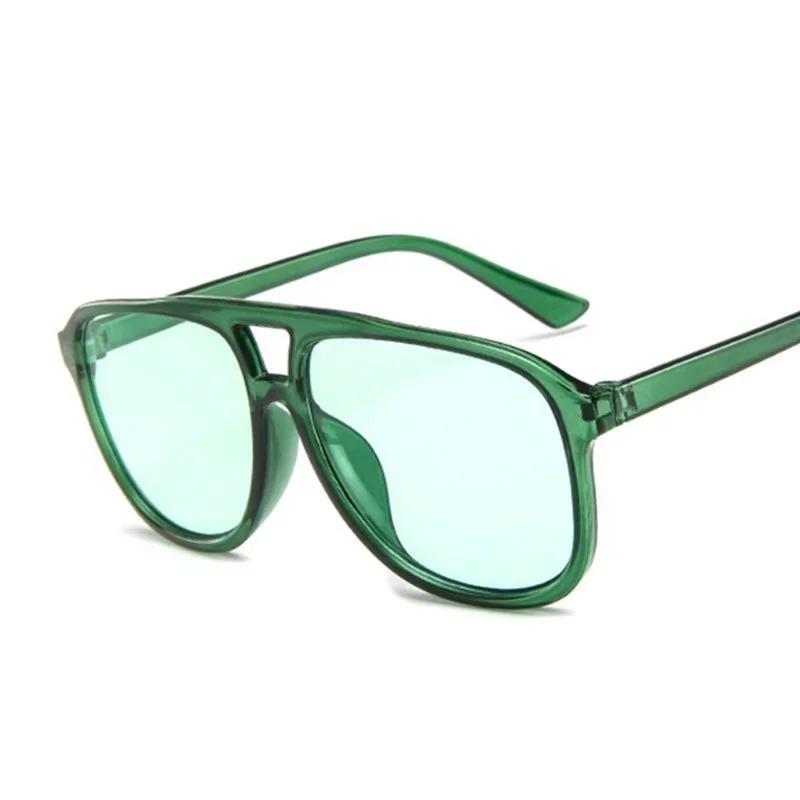 Green Oversized Pilot Sunglasses Woman Shades Retro Classic Vintage Sun Glasses Female Colors Brand Designer