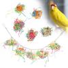 10pcs Bird Hanging Cage Toys with Chain Parrots Biting Chewing Toy Accessory Colour Mixture