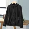 Women's Plus Size Summer Sun Protection Jacket Quick-Dry Breathable UV Protection Solid Color Outerwear for Moms