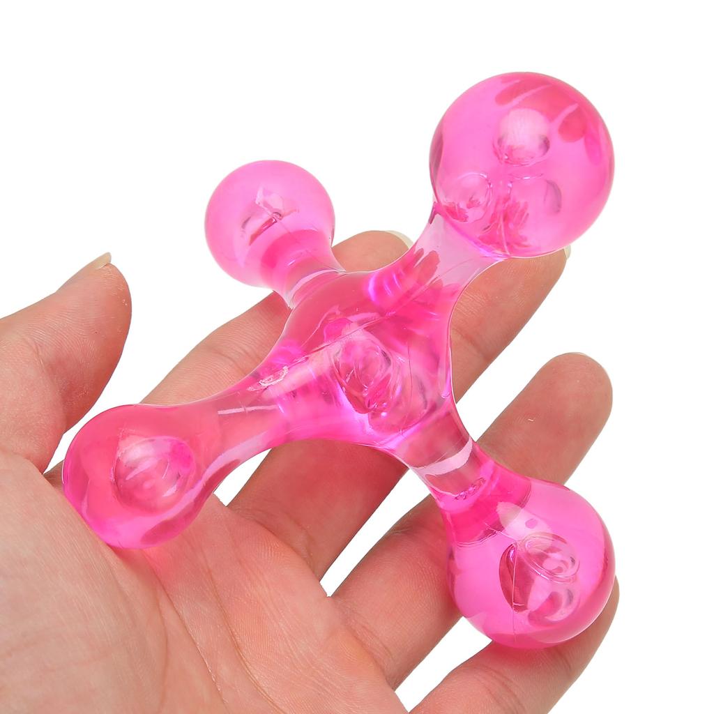 2 Stück Fußgewölbemassagegerät Mini Handheld 4 Kugeln Entspannung Akupressur Fußgewölbemassagegerät für Bein Arm Rosa