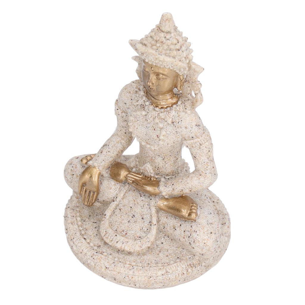 Buddha Statue Artisan Craftsmanship Clear Engraving Strong Frost Resistance Resin Meditating Buddha