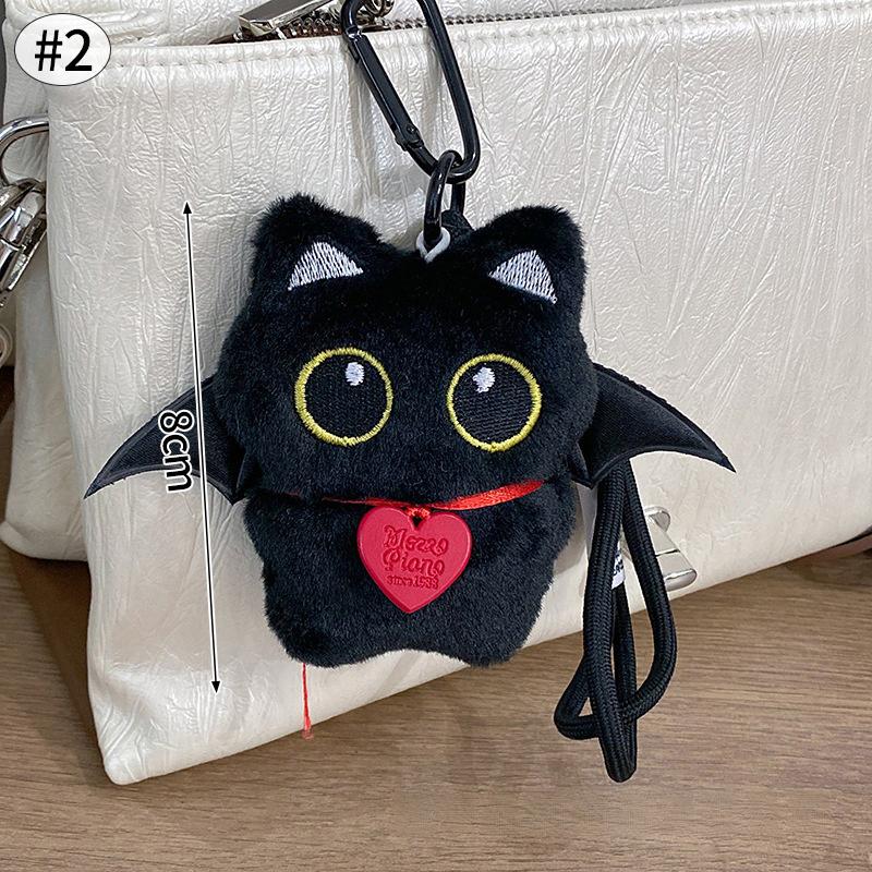 

Cute Black Cat Keychain Couple Plush Bag Pendant Charms Cartoon White Black Kitten Keyring Christmas New Year Gift Kawaii Gifts