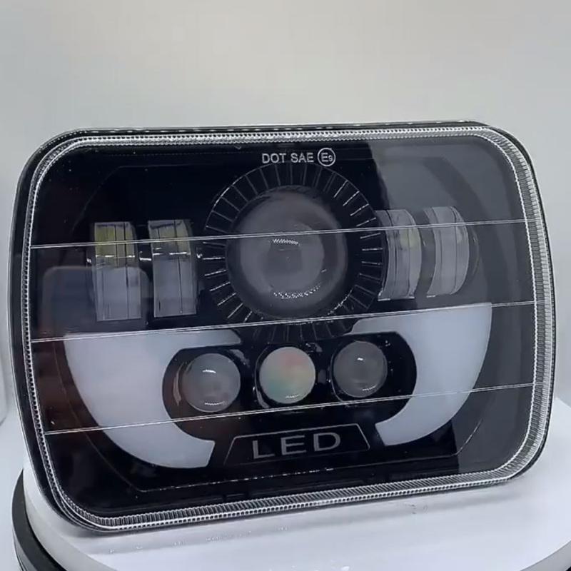 Car Led Headlights Aluminum Shell 7-inch Head Lamp Far Near Beam Off-road Modification Parts