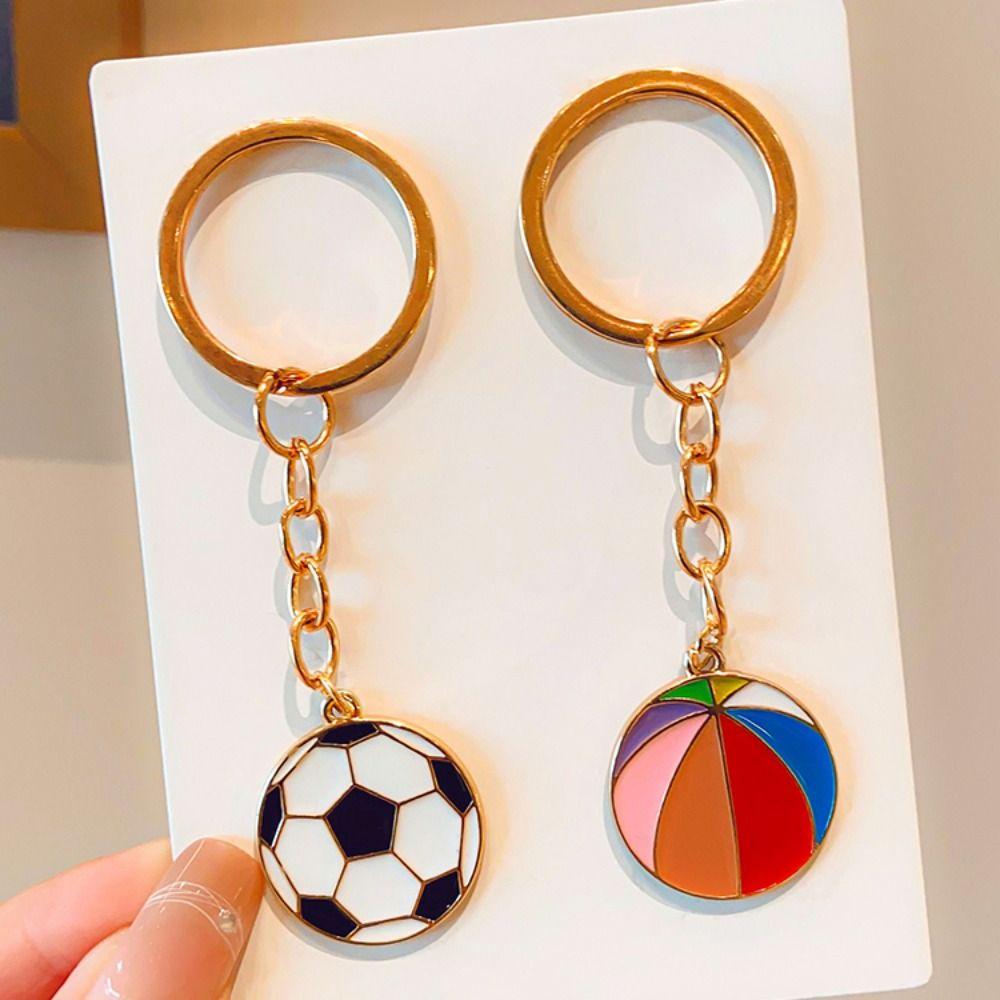 

Футбольный металлический эмалированный брелок для ключей, металлический футбольный автомобильный ключ, подвеска, брелок для ключей, подарок