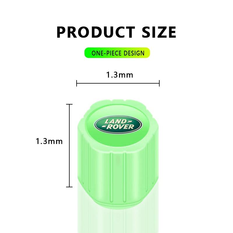 Świecące kapsle wentyli opon samochodowych Fluorescencyjne opony kół motocyklowych dla Land Rover Discovery Range Rover Evpque Defender Samochodowe okulary Rover L322 L405