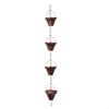 Antique Bronze Meshes Rain Chain Decorative Hanging Gutter Chain for Artistic Garden Drainage and Decoration P9YB
