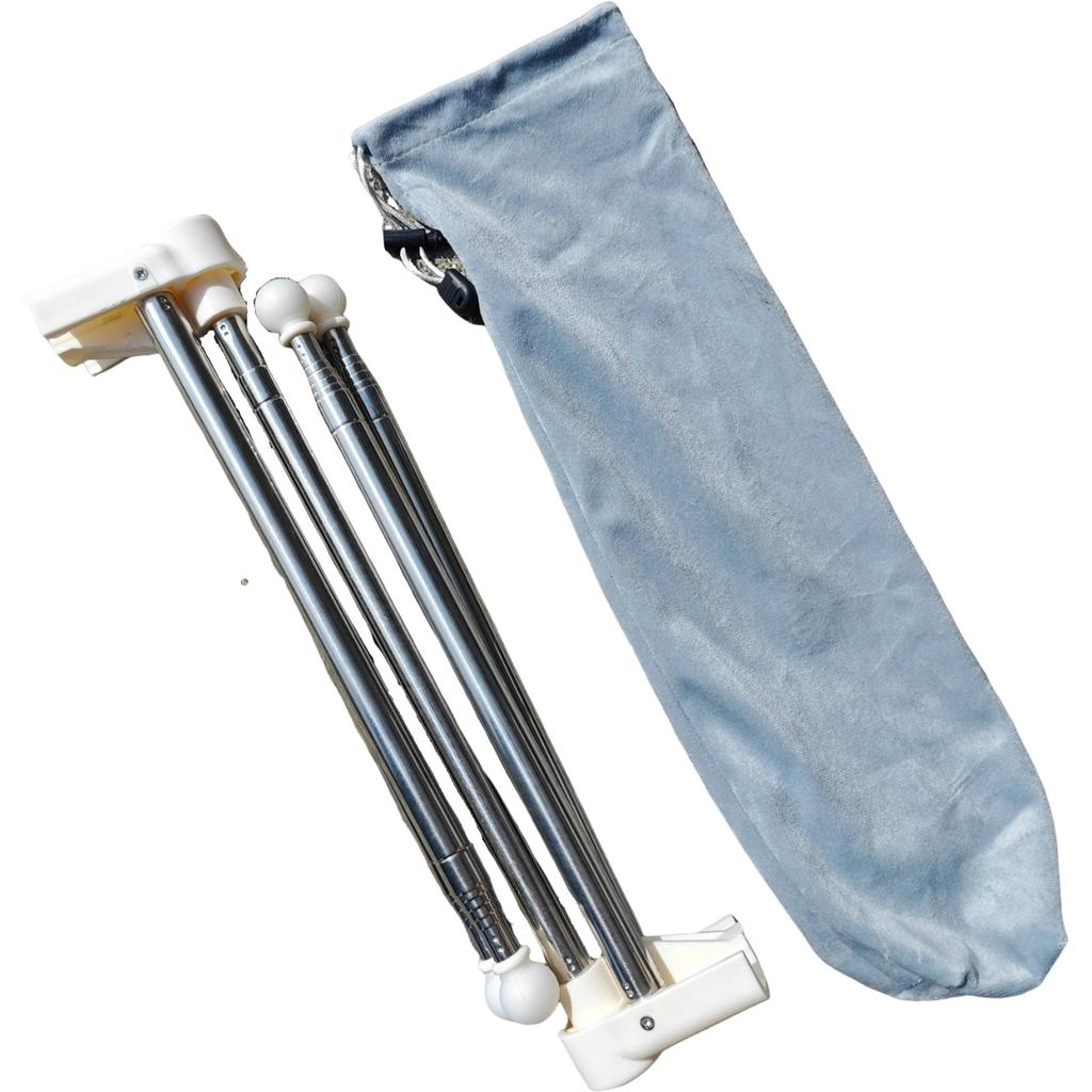 Multi-Functional Portable Clothes Hanger Extendable Foldable Metal Rack, Suitable for Home, Laundry, Camping, and Travel