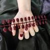 Uñas Postizas Cortas Cuadradas, Uñas Postizas Brillantes, Uñas Postizas de Cobertura Completa Para Mujeres y Niñas con Imprimación de Punta Preaplicada