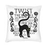 Halloween Witchcraft Witch Cushion Cover Soft Gothic Crow Cat Throw Pillow Case for Sofa Square Pillowcase Bedroom Decoration