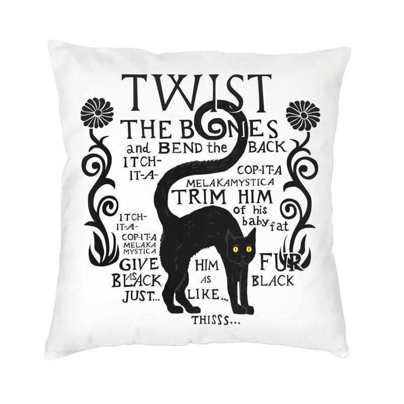 Halloween Witchcraft Witch Cushion Cover Soft Gothic Crow Cat Throw Pillow Case for Sofa Square Pillowcase Bedroom Decoration