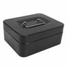 Small Locking Cash Box Portable Double Layers Safe Metal Money Box for Home and  