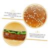 NOLITOY Realistic Simulation Hamburger Model for Photography Food Table and Educational Pretend Textured and 2-Piece Props, Samples, Decorations,