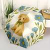 1pc Floral Puppy Auto Cute Umbrella - Auto Open/Close Folding Umbrella with Reinforced 8-Rib Frame, 147