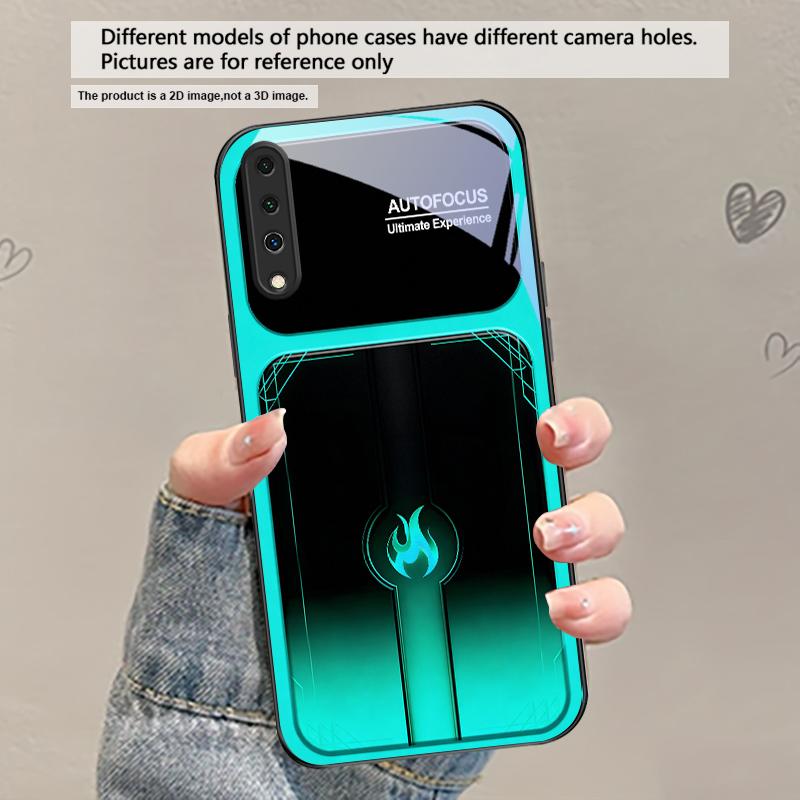 Dazzling Purple Flames For Samsung Galaxy A30 A31 A32 A33 A34 A35 A42 A30s A20 A25 A26 A51 A56 A54 A72 A73 A70 Glass Phone Case