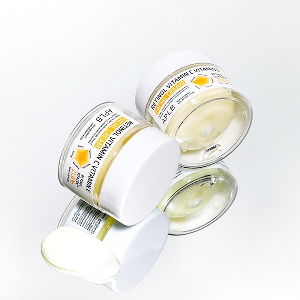 APLB Retinol Vitamin C Vitamin E Facial Cream 55ml - Brightening Nourishing, Korean
