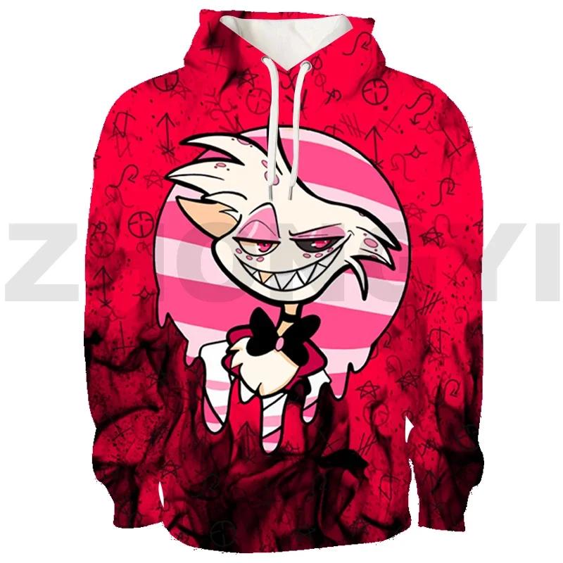 Harajuku Hazbin Streetwear 3D Print Hotel Men Clothing Hip-Hop High Street Sweatshirts Female Anime Hoodie Cosplay Costume Hoody
