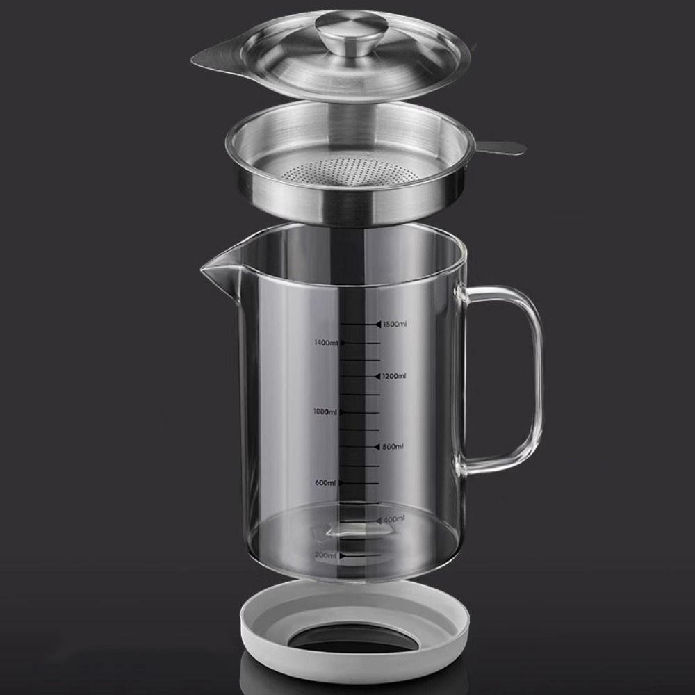 Fine Mesh Kitchen Seasoning Tank 1L/1.5L Capacity Grease Container  Restaurant