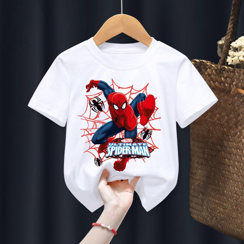 Spider Man short sleeved T-shirt, boys' top, fashionable