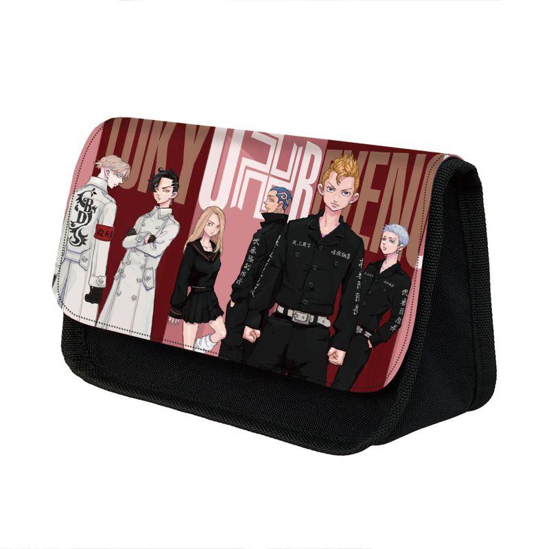 Tokyo Revengers Polyester School Pencil Case With Large Capacity And Smooth Zipper