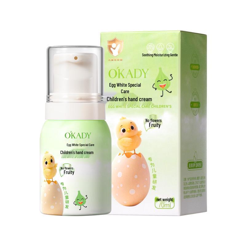 Детский крем для рук Ope с яичным белком - Аромат персика и инжира, Увлажняющая формула против трещин