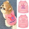 T-shirt Gilet Estivo con Lettera e Corona da Principessa per Cane Gatto Cucciolo Costumi