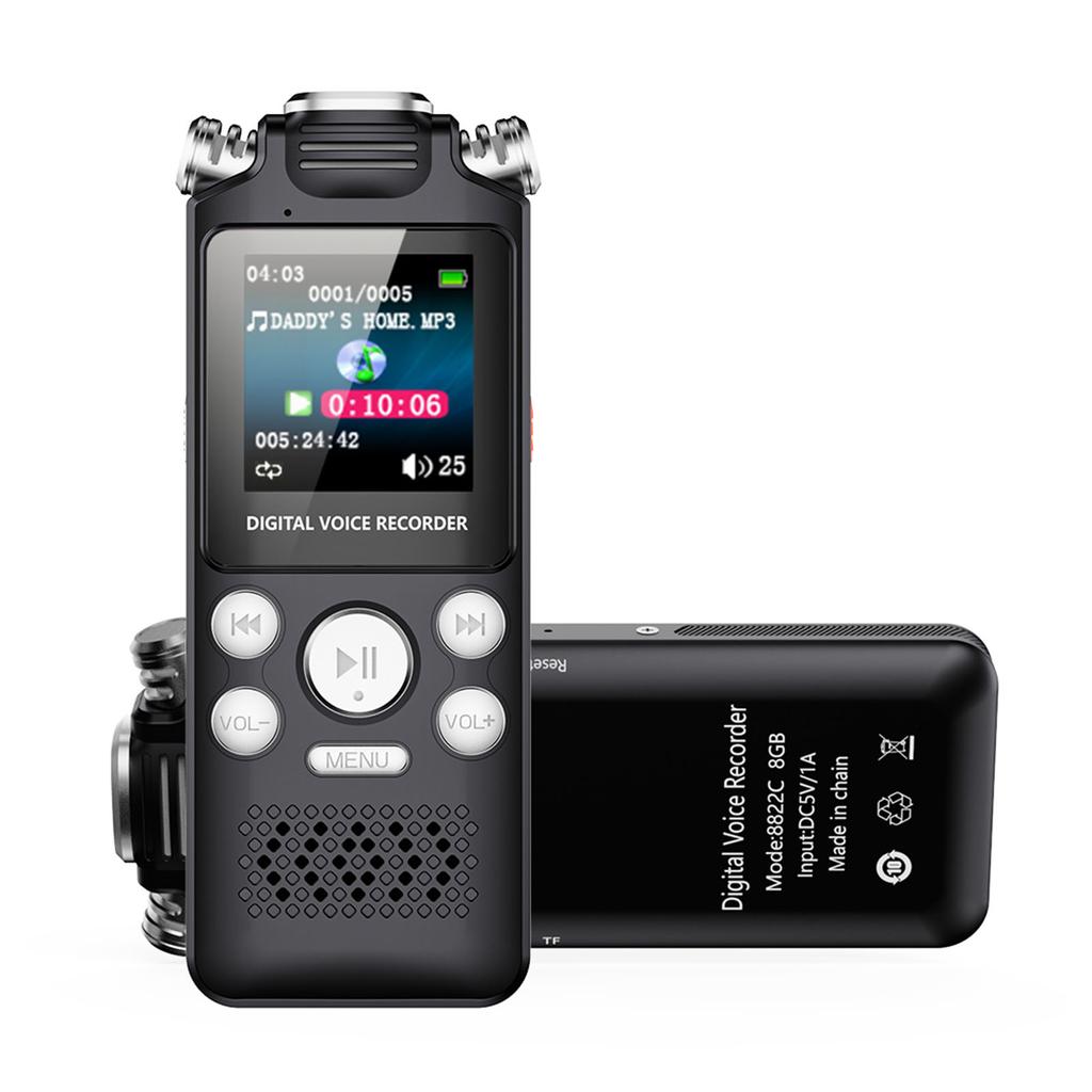 Digital Voice Recorder with Playback Voice Activated Noise Reduction Recorder MP3 Player for Lectures Meetings
