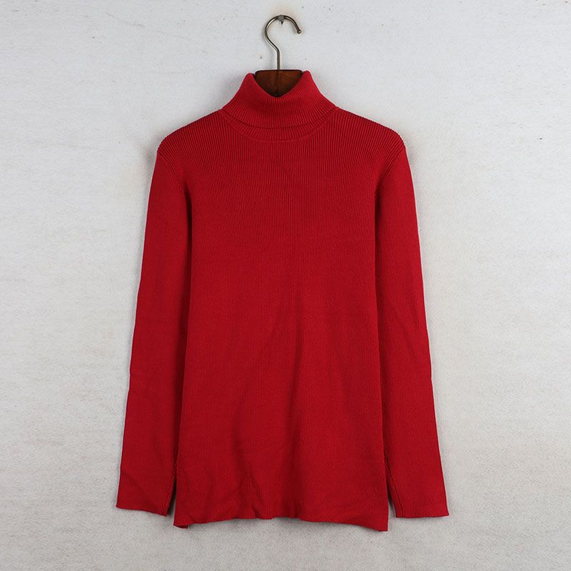 Autumn and Winter New Arrival Export European and American plus Size Women's Clothes Turtleneck Long Sleeves Knitwear Bottoming Sweater Inner Wear
