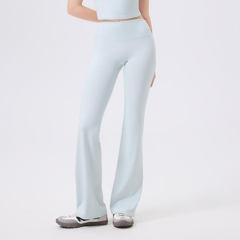 High-Waisted Butt-Lifting Yoga Leggings With Deep V Waistband Stretchy Flared Fitness Pants Women