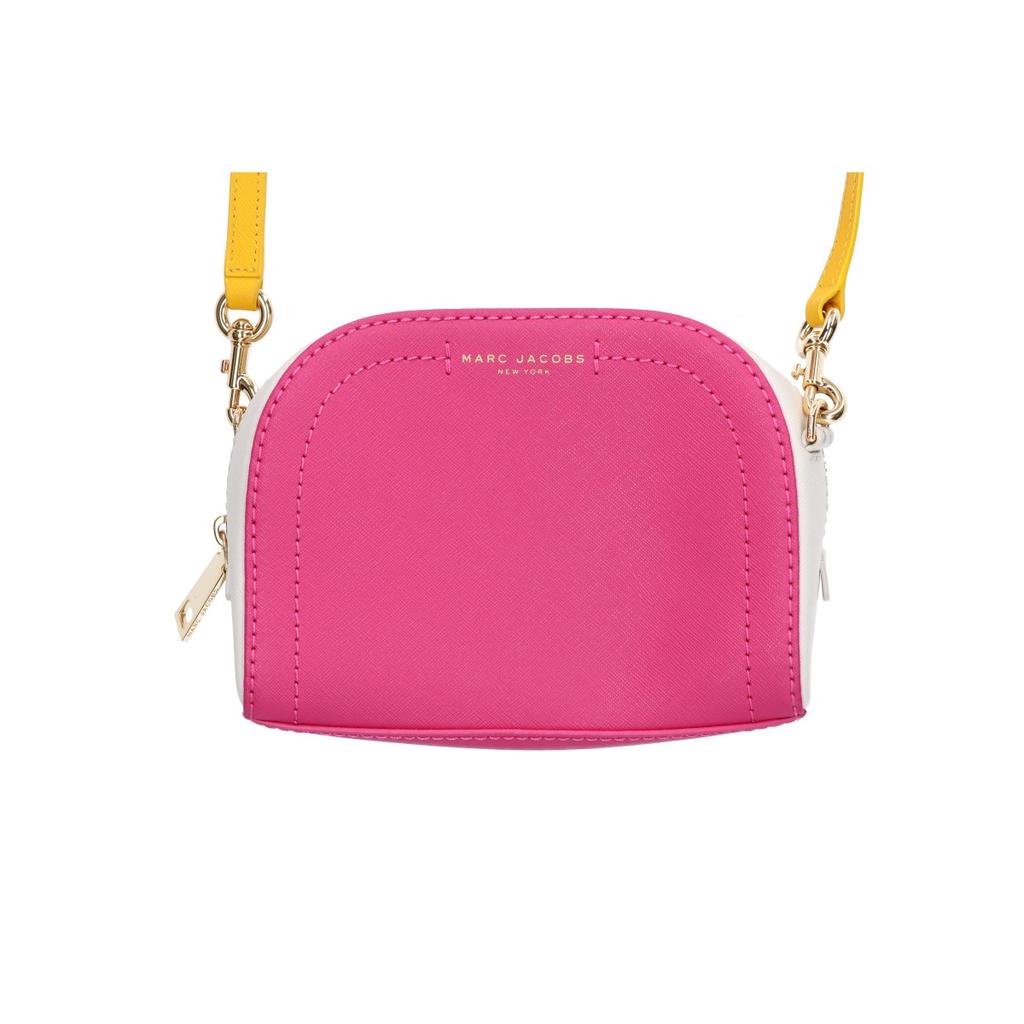 MARC JACOBS M0014220 Playbag Leather Crossbody Shoulder bag Pink/White/YellowUsed