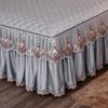 European Elegant Lace Bed Skirt Solid Color Quilted Bed Skirt Thicken Soft Smooth King Queen Bedspread Not Including Pillowcase