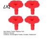 Scratch-free Bird Feeder Part 4PCS Hummingbird Replacement Parts, Simulated Red Flowers Shape, Universal Elastic Nozzle Fit Silicone Waterproof