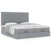 Maison Exclusive - Cadre de lit ottoman et matelas gris clair 160x200cm tissu