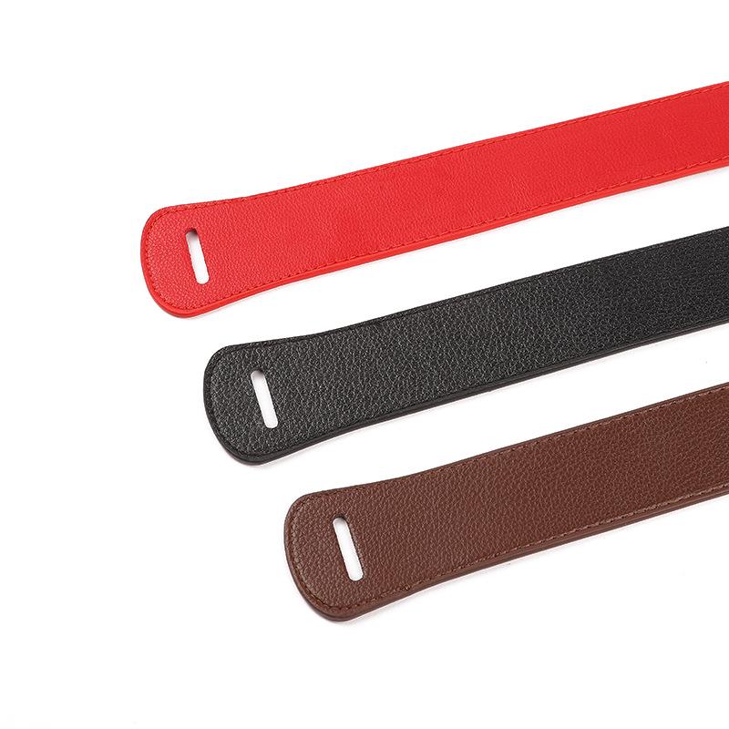 Luxury Female Belt for Women red Bow design Thin PU Leather Jeans Girdles Loop strap belts bownot brown dress coat accessories